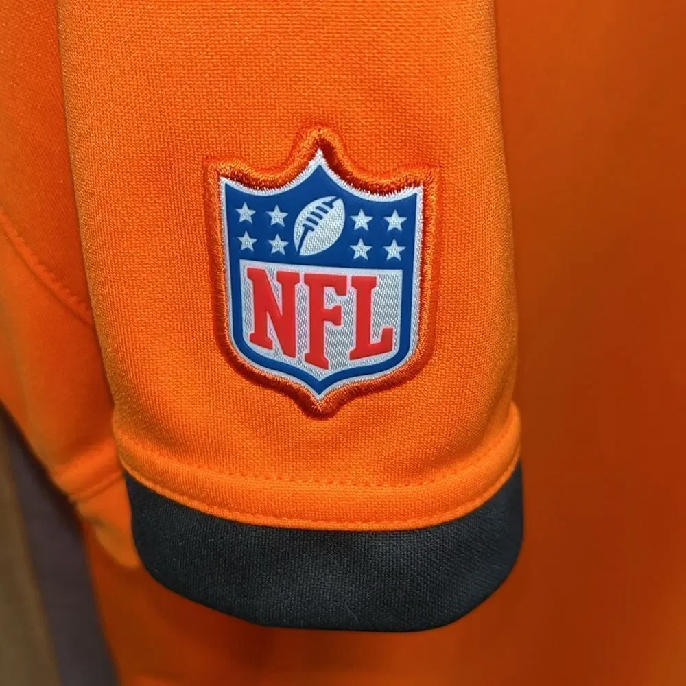 Orange Nike DriFit Cleveland Browns Helmet 100% Poly Golf Polo Shirt The Draft
